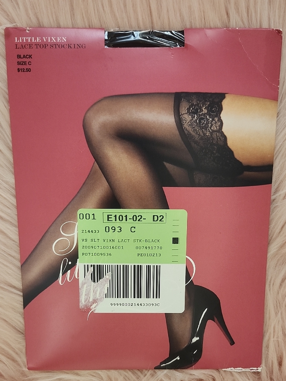 Y2K FIND!! Brand New VICTORIA'S SECRET LITTLE VIXEN LACE TOP STOCKING-C